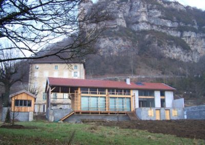 reconversion d’un bâtiment industriel bois en maison individuelle Serrières de Briord - 01470